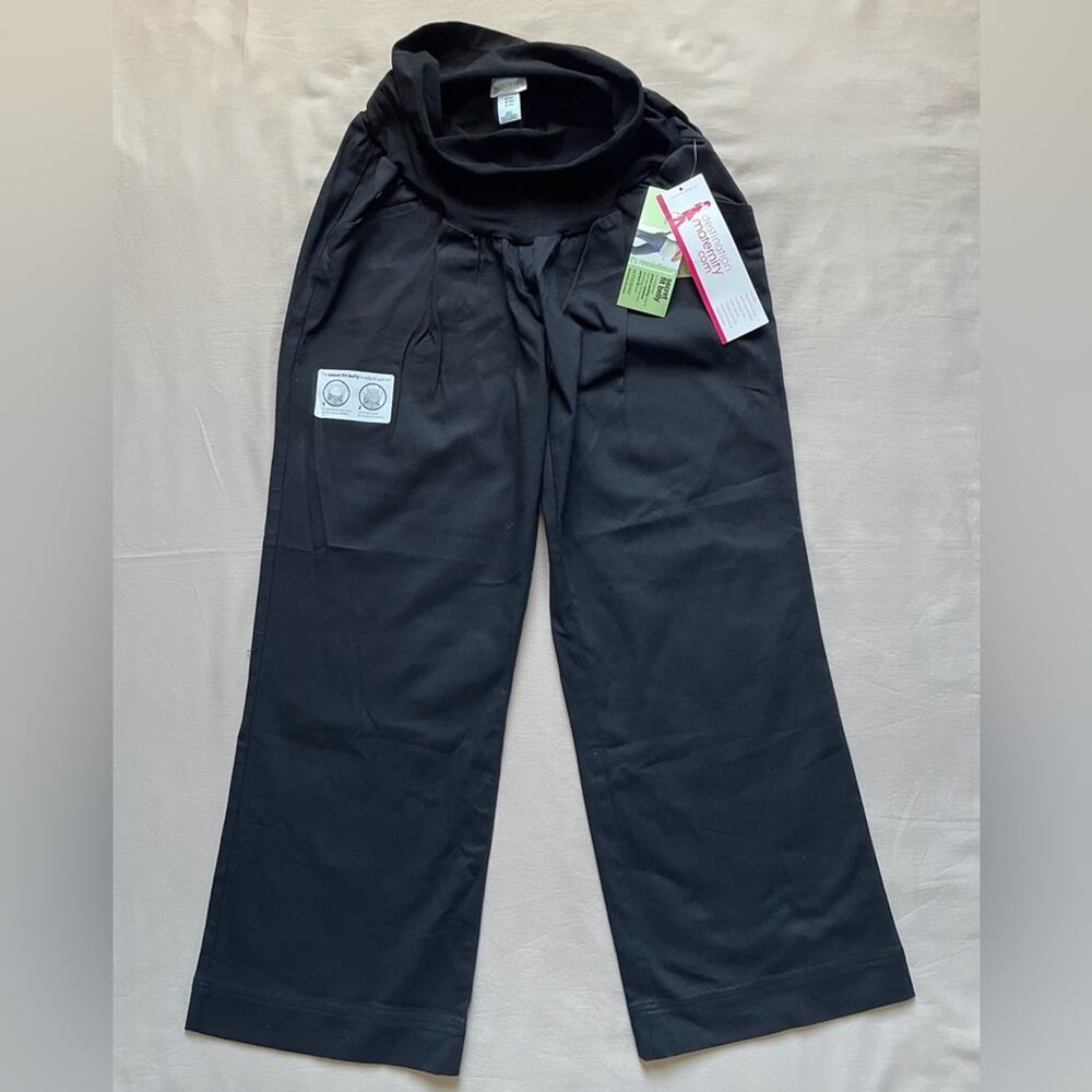 NWT Motherhood Maternity Black Khaki Pants Size Petite 1X